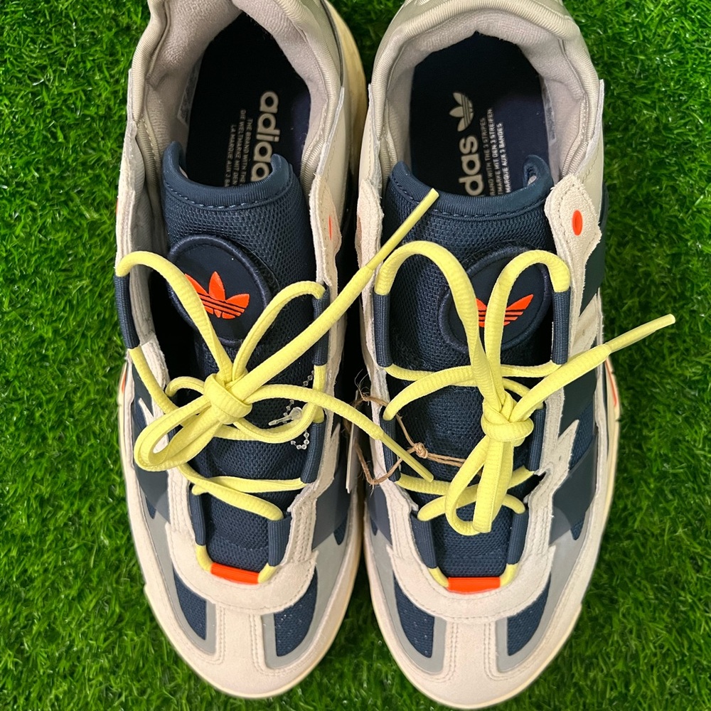 Adidas Originals Niteball Shoes Grey Chrome White Orange Blue Men’s Size 8